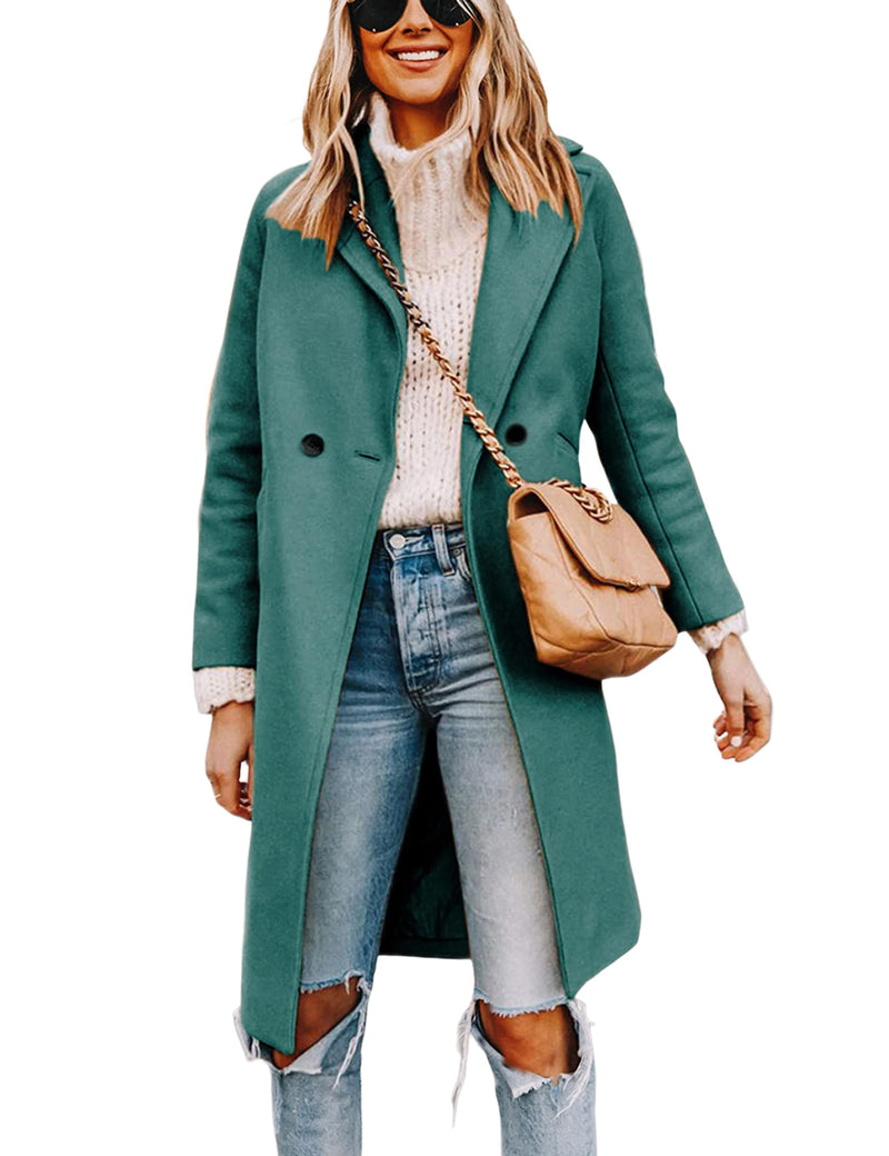 Tanming Women's Wool Pea Coats Long Trench Coats Jackets