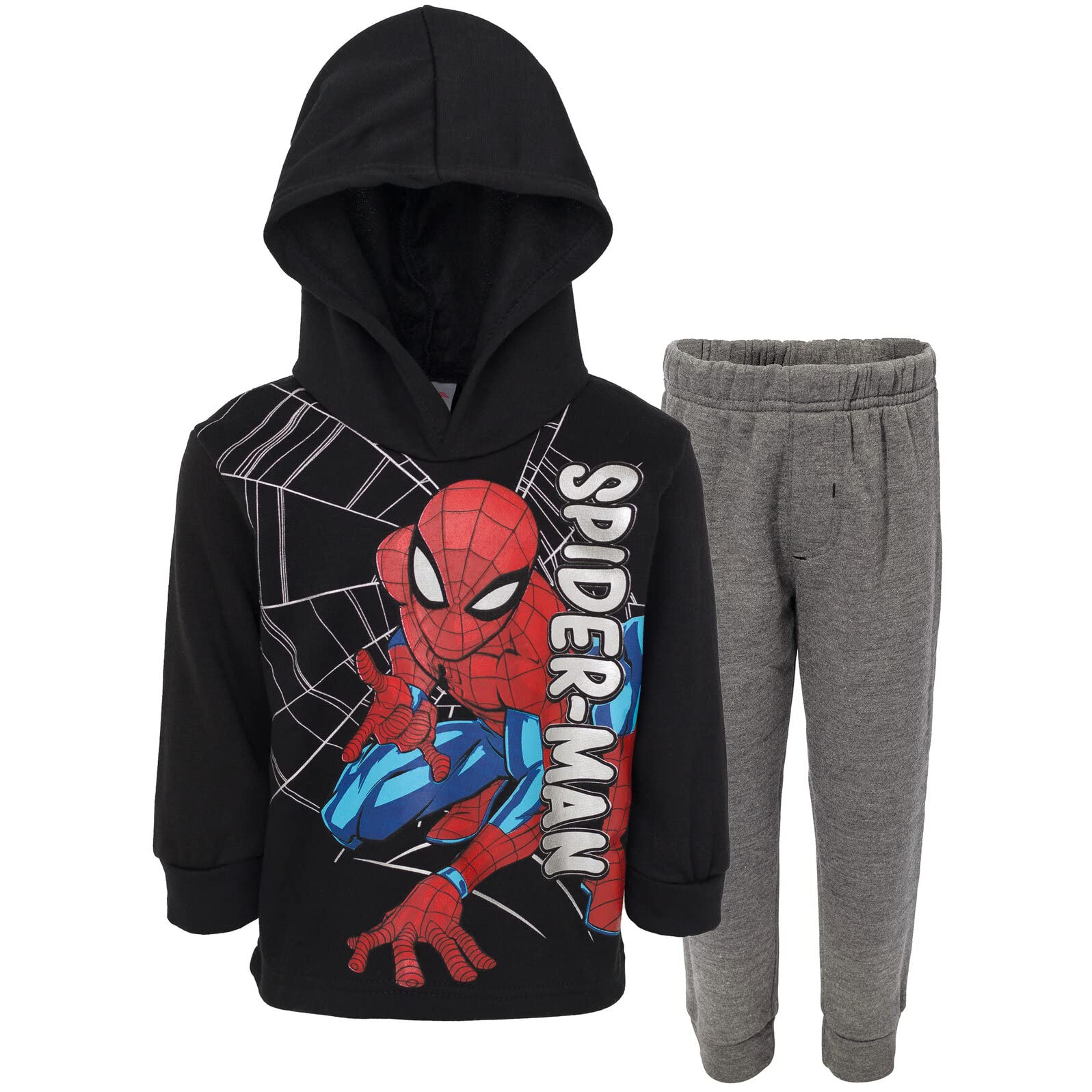 Marvel Avengers Spider-Man Fleece Pullover Hoodie and Jogger Pants Outfit Set Toddler to Big Kid Sizes (2T - 18-20)-36
