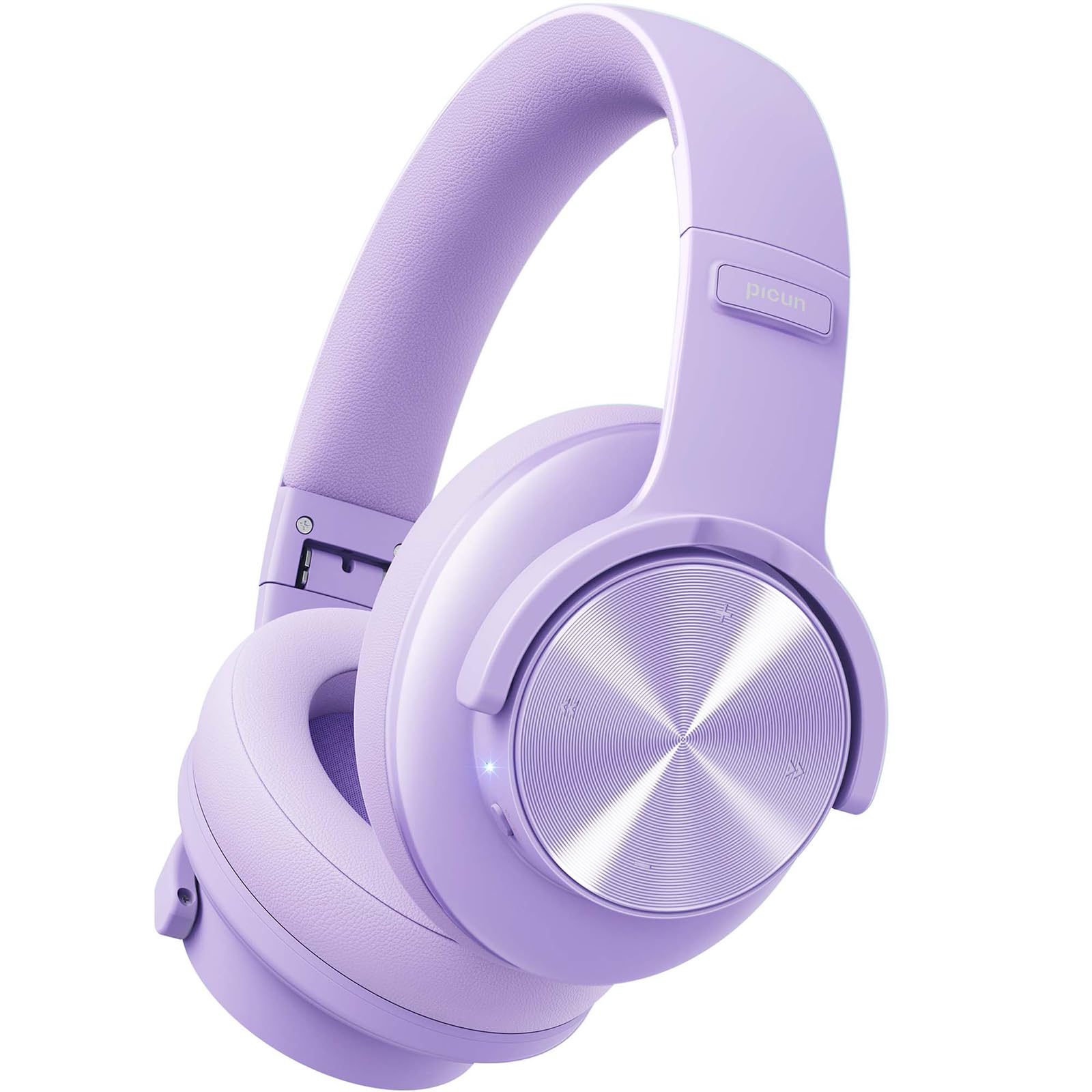 Picun B8 Bluetooth Headphones, 120H Playtime Headphone Wireless Bluetooth with 3 EQ Modes, Low Latency, Hands-Free Calls, Over Ear Headphones for Travel Home Office Cellphone PC Black