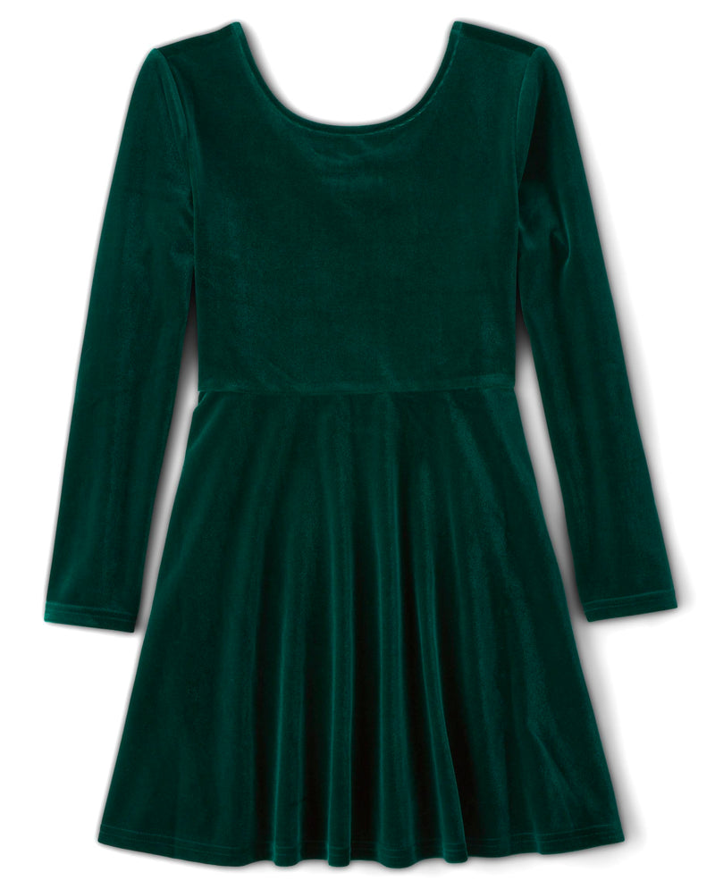 The Children's Place Girls Printed Skater Dress, Long Sleeve