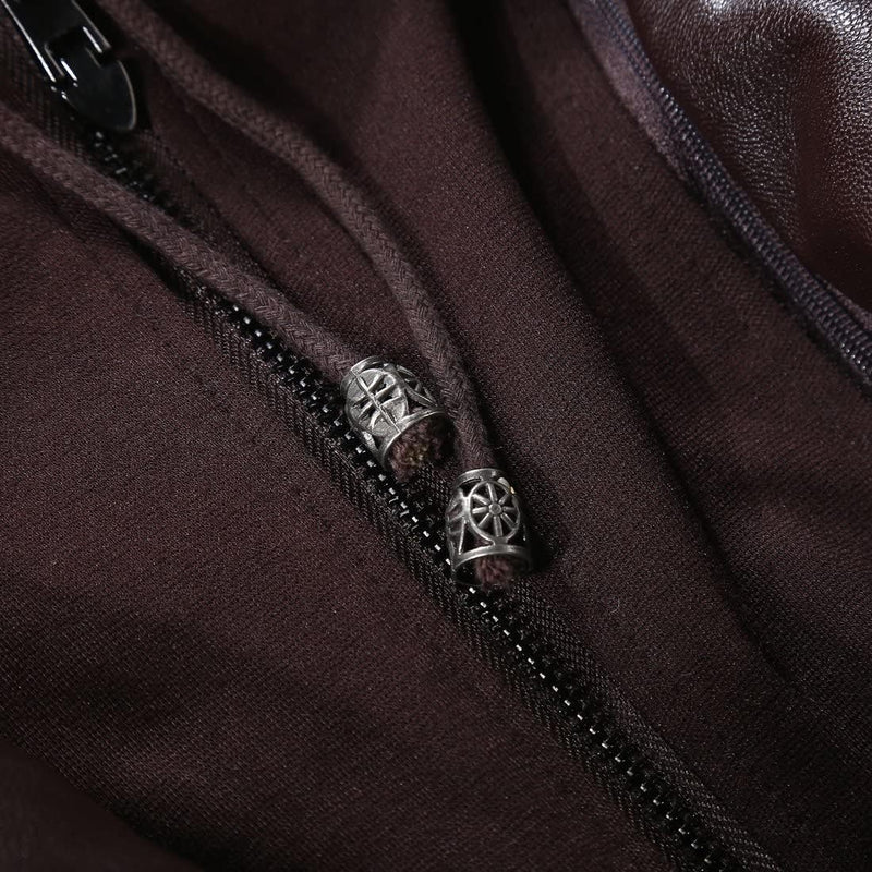 Tanming Womens Faux Leather Jacket Hooded Moto Biker Coat Outerwear Fall Fashion Outfits Winter Clothes-97