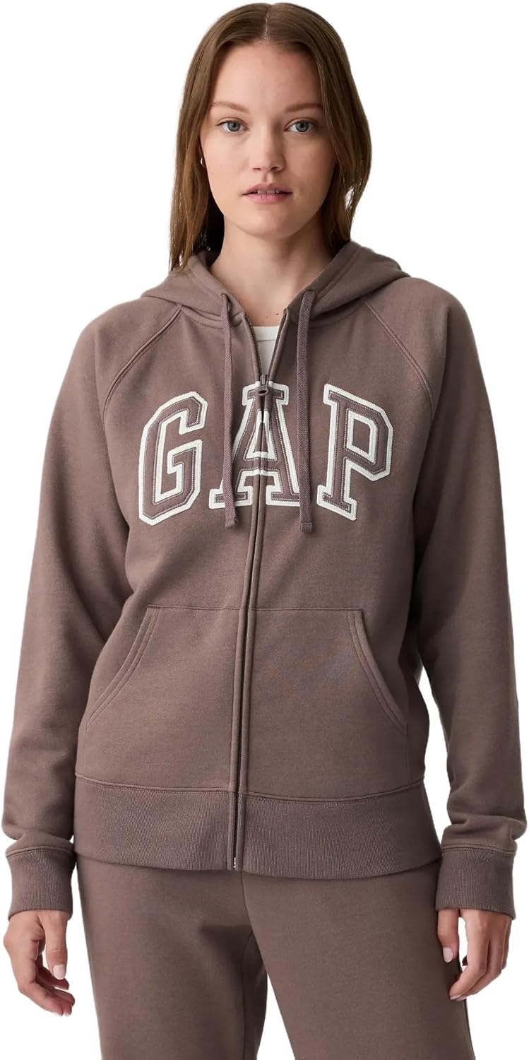 GAP womens Logo Hoodie Hooded Full Zip Sweatshirt-91