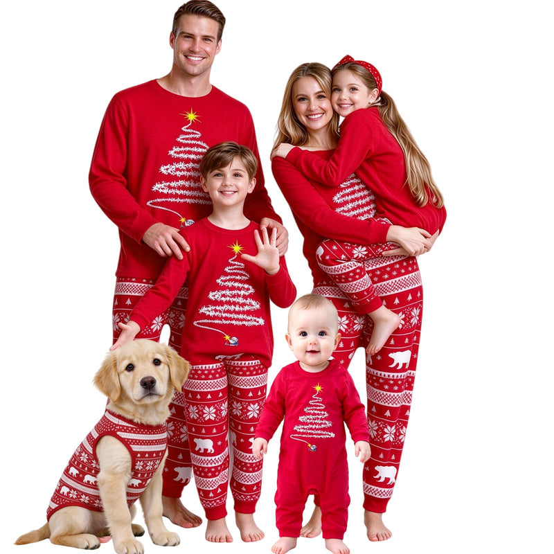 lohill Christmas Pajamas for Family, Womens Sanda Claus Snow Print Xmas Pjs Pajamas matching christmas pjs