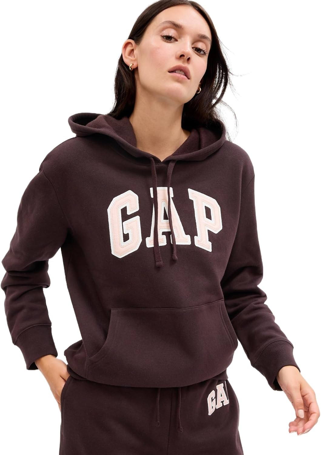 GAP Women's Logo Hoodie Hooded Pull-on Sweatshirt-86