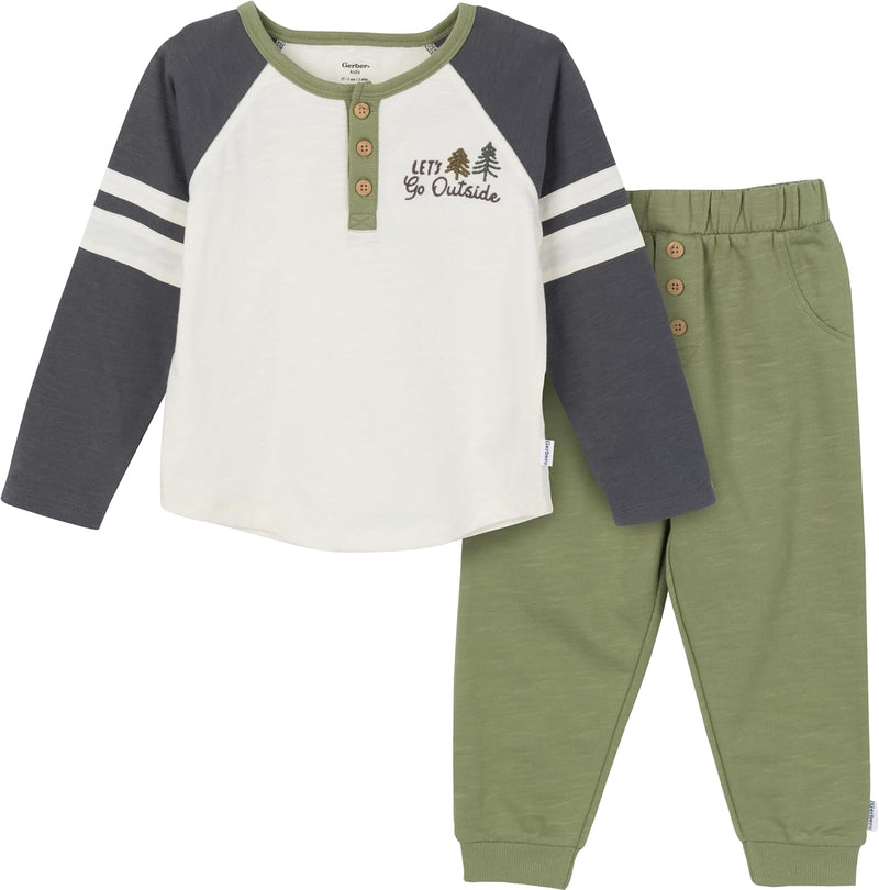 Gerber baby-boys Toddler 2-piece Top and Joggers Set
