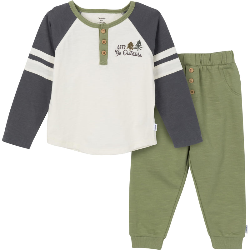 Gerber baby-boys Toddler 2-piece Top and Joggers Set-15