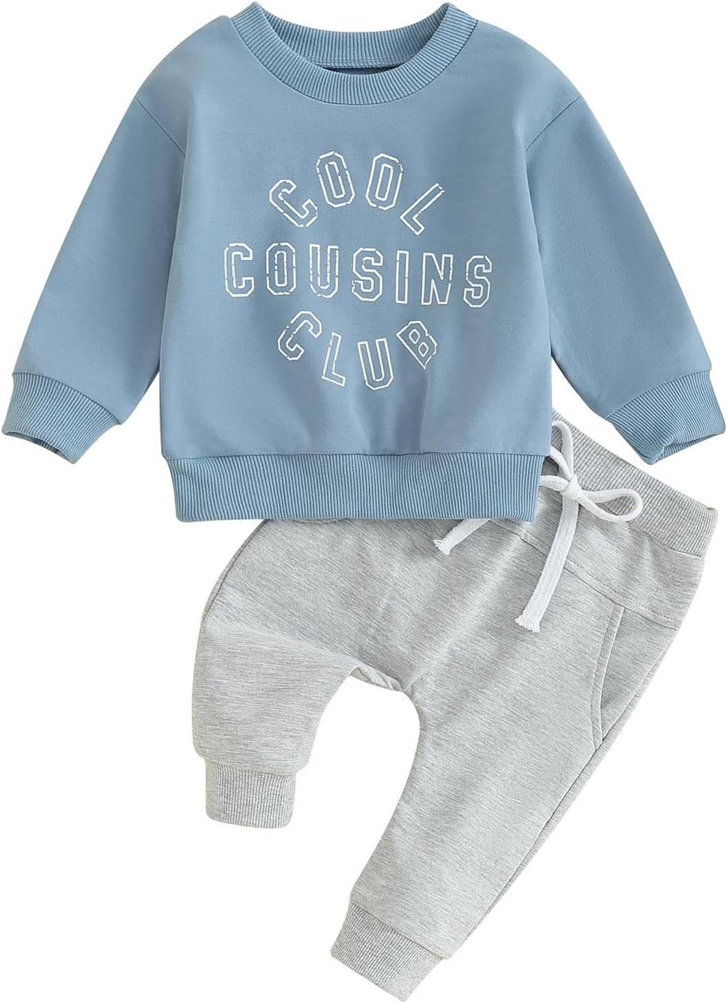 Toddler Boys Fall Outfits Cute Cousin Crew Neck Shirt Long Sleeve Baby Sweatshirts Long Pants Baby Winter Clothes