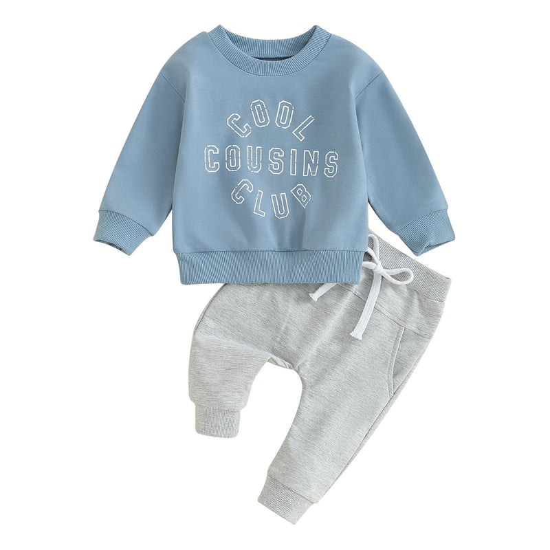 Toddler Boys Fall Outfits Cute Cousin Crew Neck Shirt Long Sleeve Baby Sweatshirts Long Pants Baby Winter Clothes-6