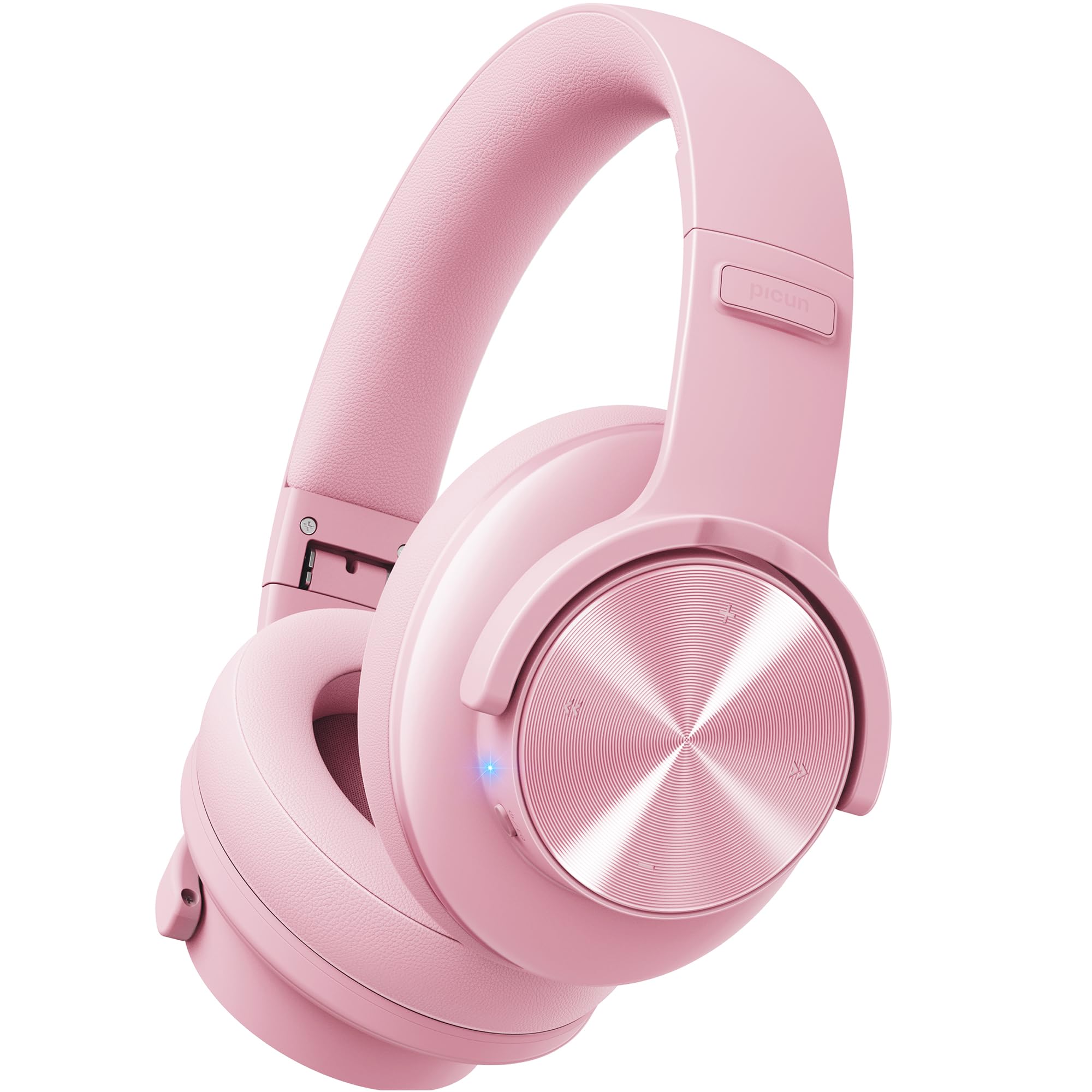 Picun B8 Bluetooth Headphones, 120H Playtime Headphone Wireless Bluetooth with 3 EQ Modes, Low Latency, Hands-Free Calls, Over Ear Headphones for Travel Home Office Cellphone PC Black