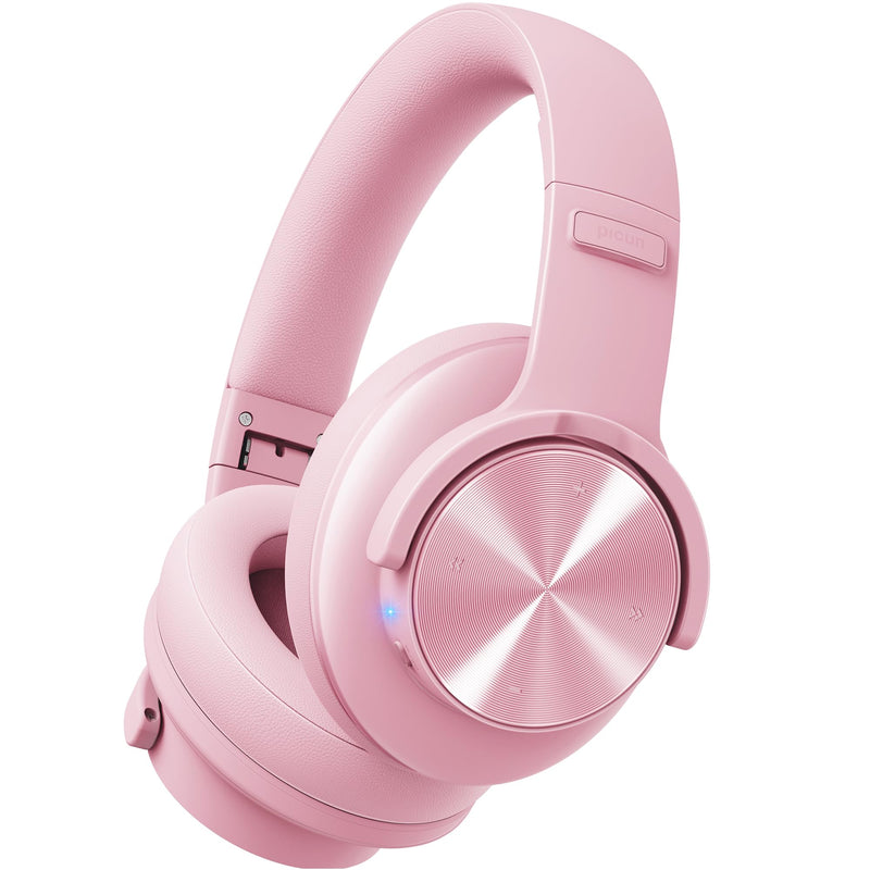 Picun B8 Bluetooth Headphones, 120H Playtime Headphone Wireless Bluetooth with 3 EQ Modes, Low Latency, Hands-Free Calls, Over Ear Headphones for Travel Home Office Cellphone PC Black