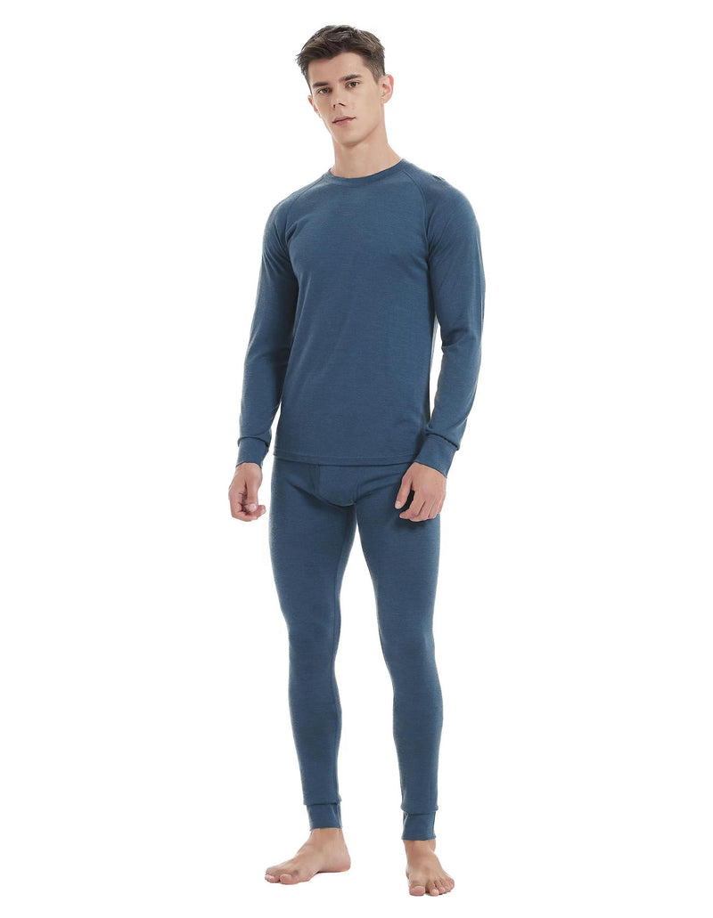 Iguana Mens 100% Merino Wool Base Layer Sets for Ski Lightweight Thermal Underwear-25