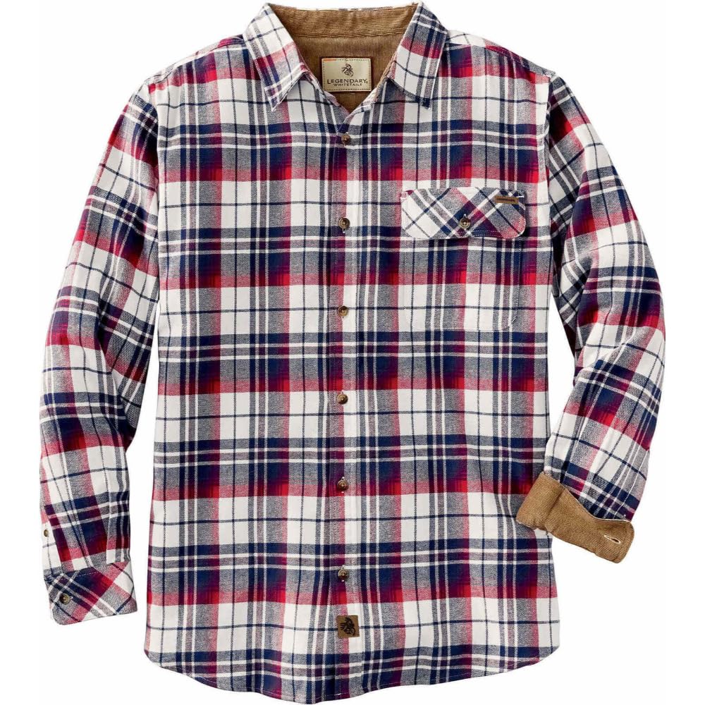 Legendary Whitetails Men's Flannel Shirt Long Sleeve Button Down 100% Cotton-1