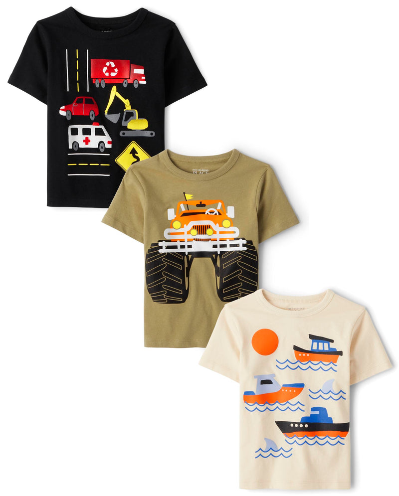 The Children's Place Baby Boys' Graphic T-Shirts (3-Pack)