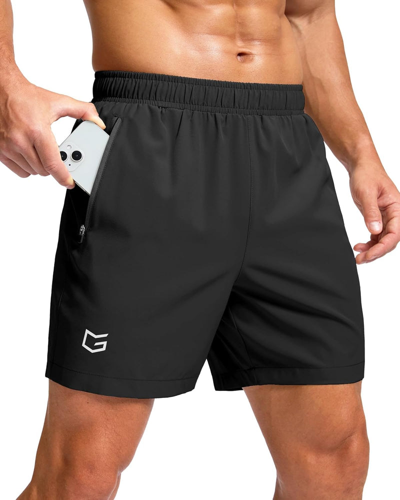 G Gradual Men's Athletic Running Shorts with Zipper Pockets Quick Dry 7"/ 5"/ 9" Workout Gym Shorts for Basketball Hiking-64
