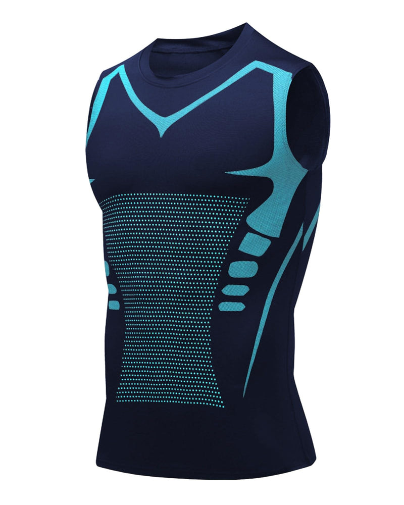 Compression Shirt Men Slimming Body Shaper Vest Crewneck Workout Shirts Tummy Control Undershirts-88