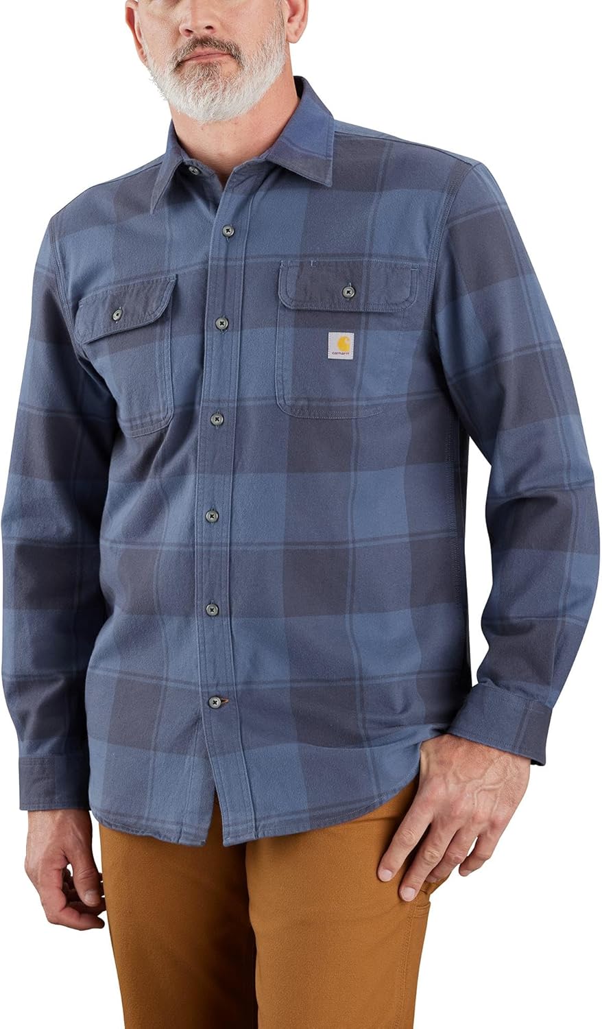 Carhartt Men’s Loose Fit Heavyweight Flannel Long-Sleeve Plaid Shirt-70