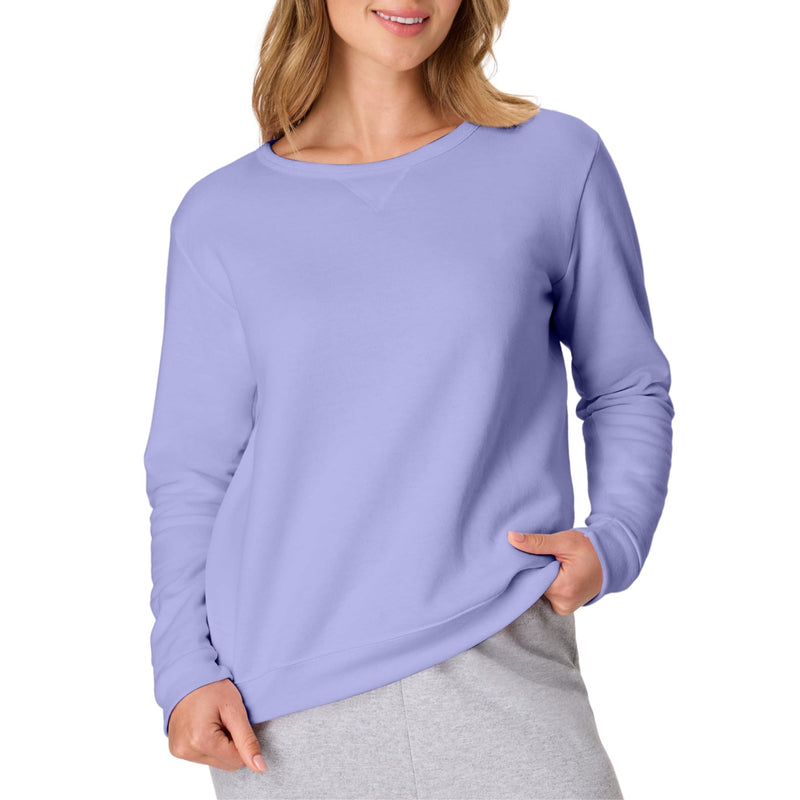 Hanes womens Crewneck Sweatshirt, Ecosmart Fleece Pullover With V-notch, Sweatshirt for Women-8