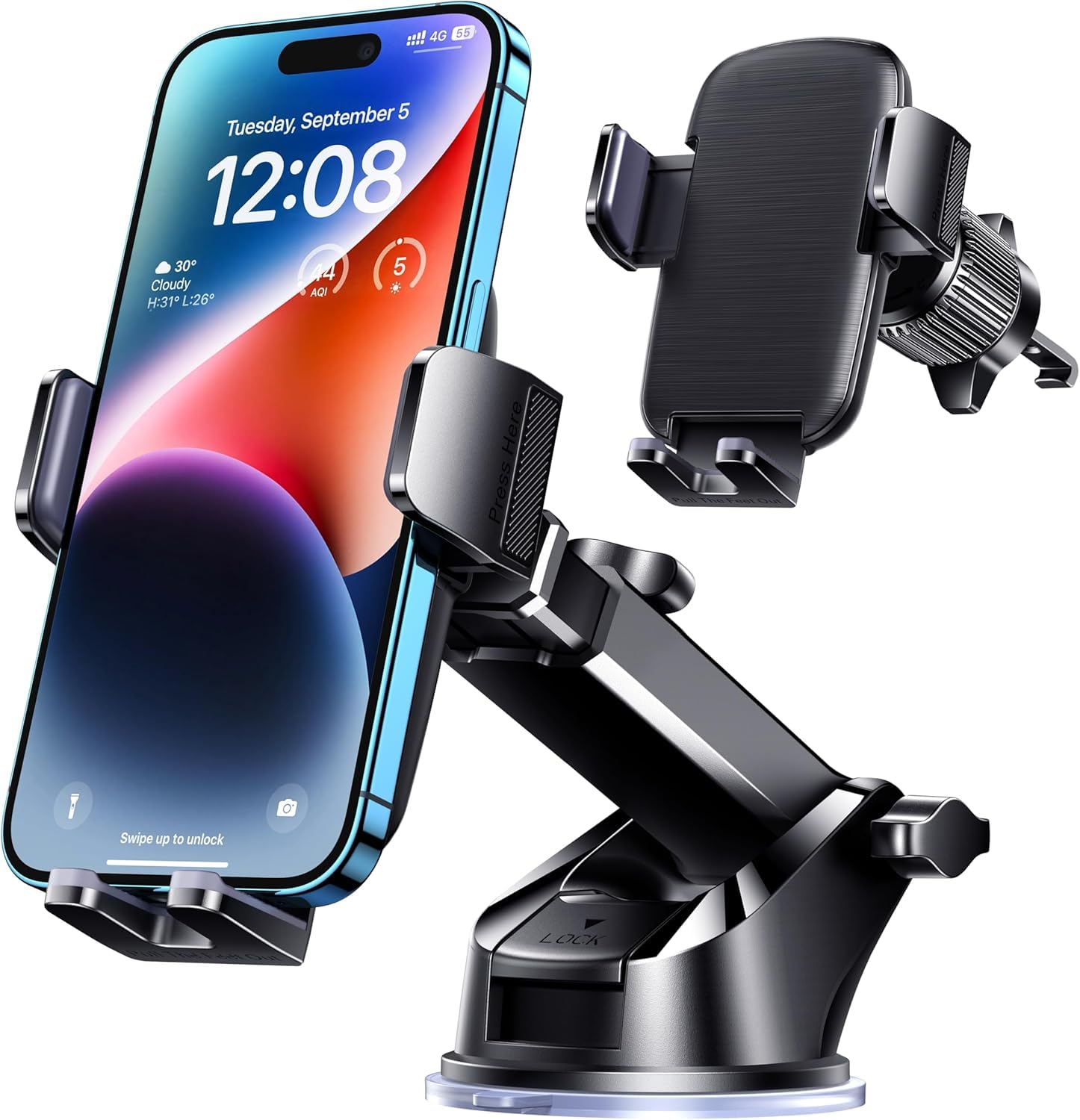 Phone Mount for Car Holders Cell Phon Holder Hands Free Phone Stand for Car Vent Automobile Mount Fit iPhone Android Smartphoe Universal Camera Mount Stabilizers