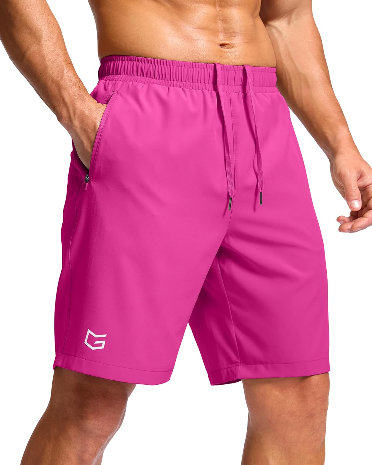 G Gradual Men's Athletic Running Shorts with Zipper Pockets Quick Dry 7"/ 5"/ 9" Workout Gym Shorts for Basketball Hiking