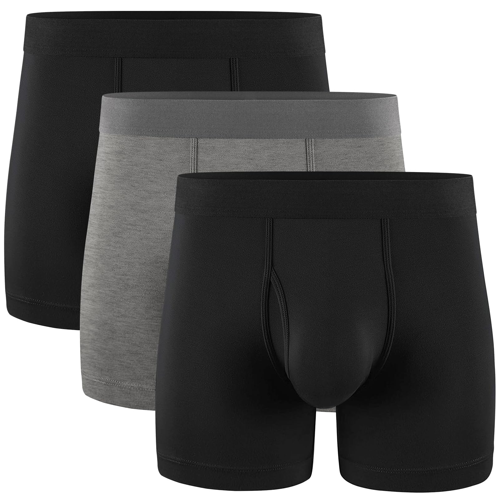 5Mayi Men's Underwear Boxer Briefs Cotton Regular Long Mens Boxer Briefs Underwear Men Pack S M L XL XXL-2