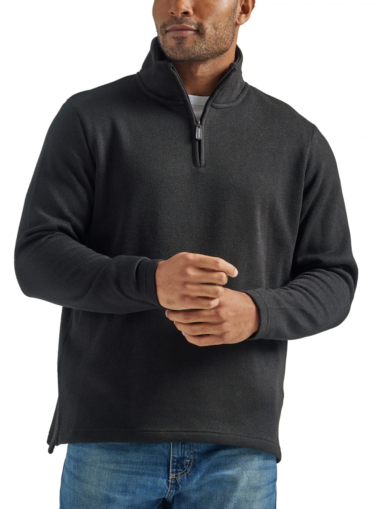 Wrangler Authentics mens Long Sleeve Fleece Quarter-zip-23