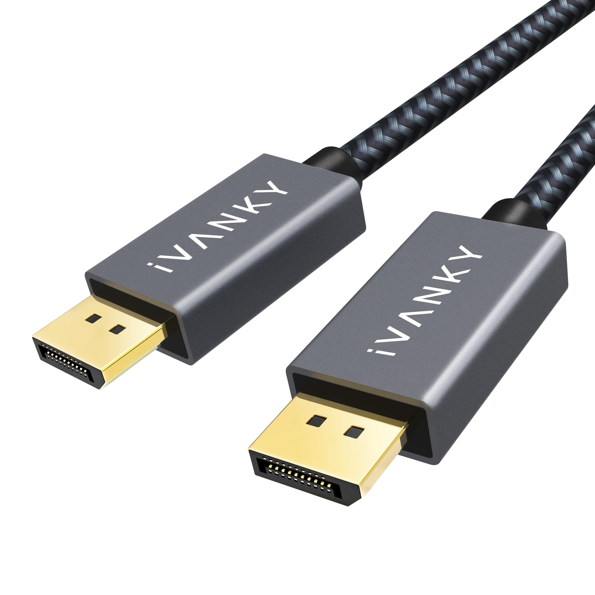 IVANKY VESA Certified DisplayPort Cable, 6.6ft DP Cable 1.2, [4K@60Hz, 2K@165Hz, 2K@144Hz], High Speed Gold-Plated Display Port to Display Port Cabl, for Gaming Monitor, Graphics Card, TV, PC, Laptop