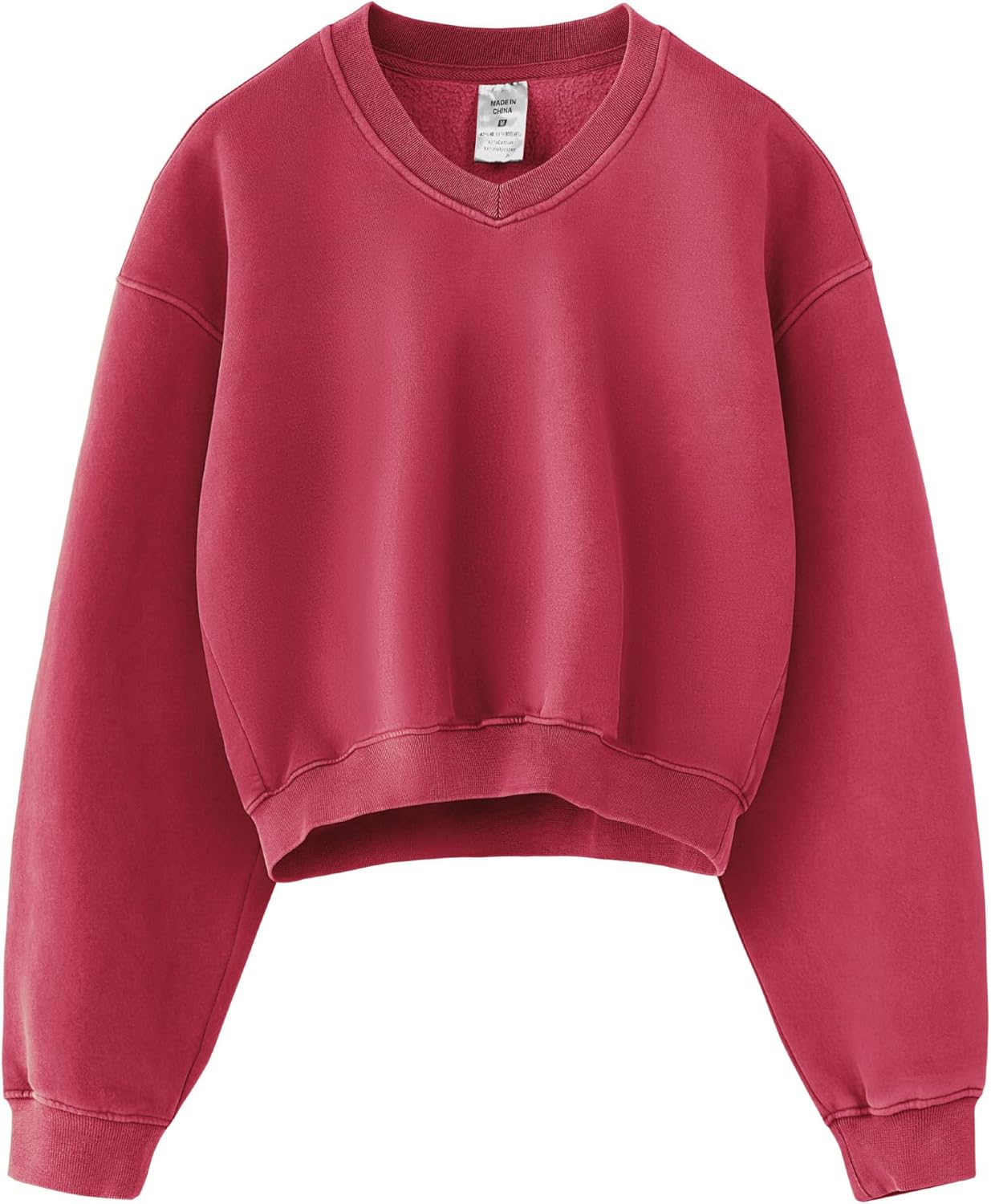 Hatant Sweatshirt for Women Acid Wash Athletic Hoodie Heritage Fleece V-neck Long Sleeve Hoodie Fleece Women Sweatshirt-39