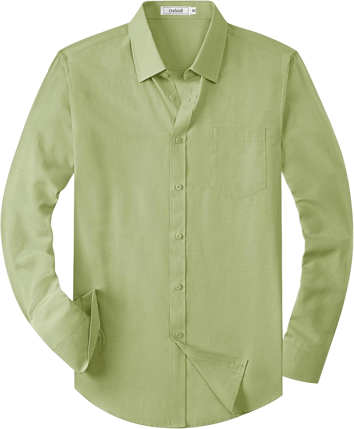 Mens Oxford Shirts Long Sleeve Business Casual Cotton Dress Shirt Wedding Dating Party Button Down Tops with Pocket-96
