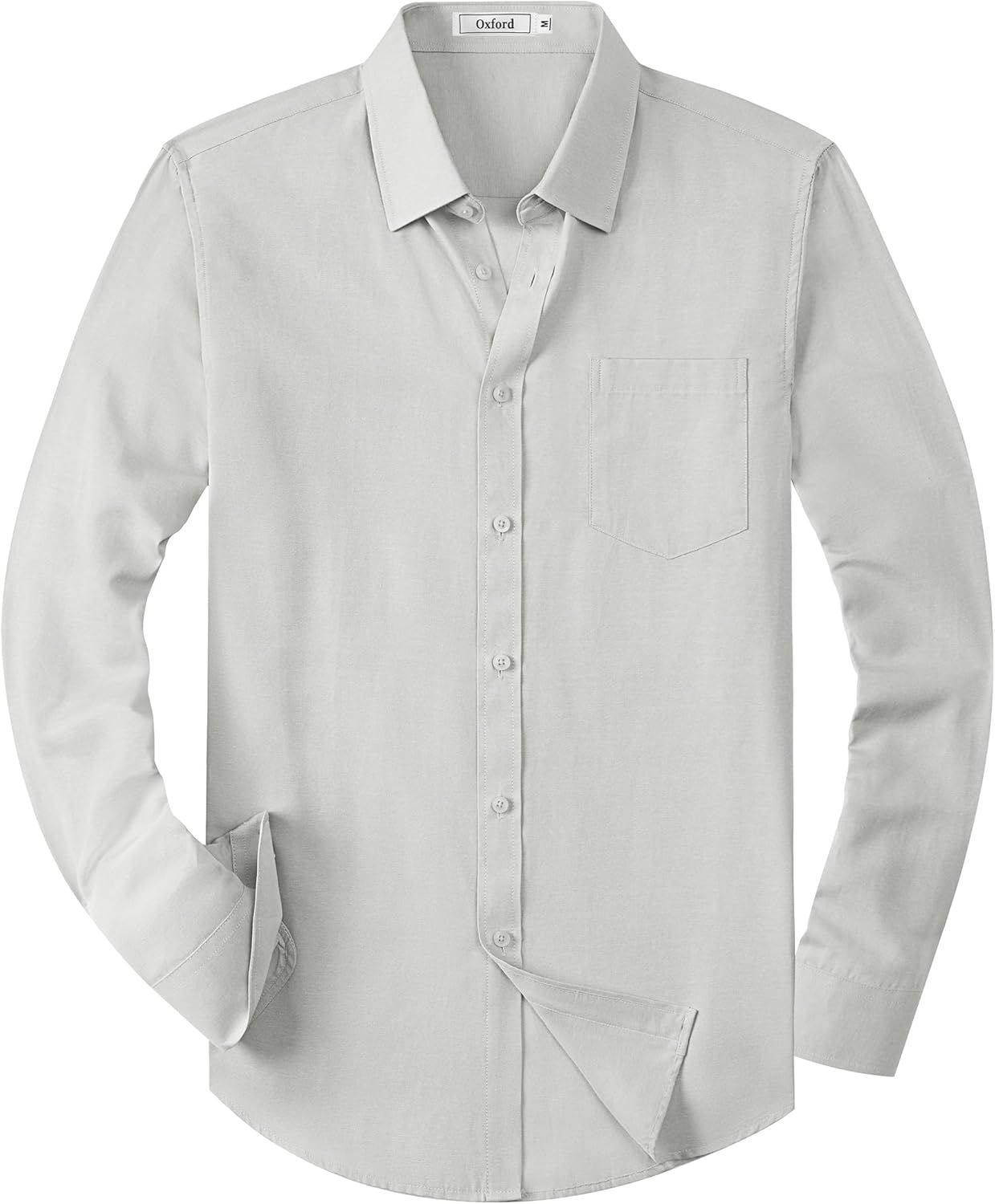 Mens Oxford Shirts Long Sleeve Business Casual Cotton Dress Shirt Wedding Dating Party Button Down Tops with Pocket-11