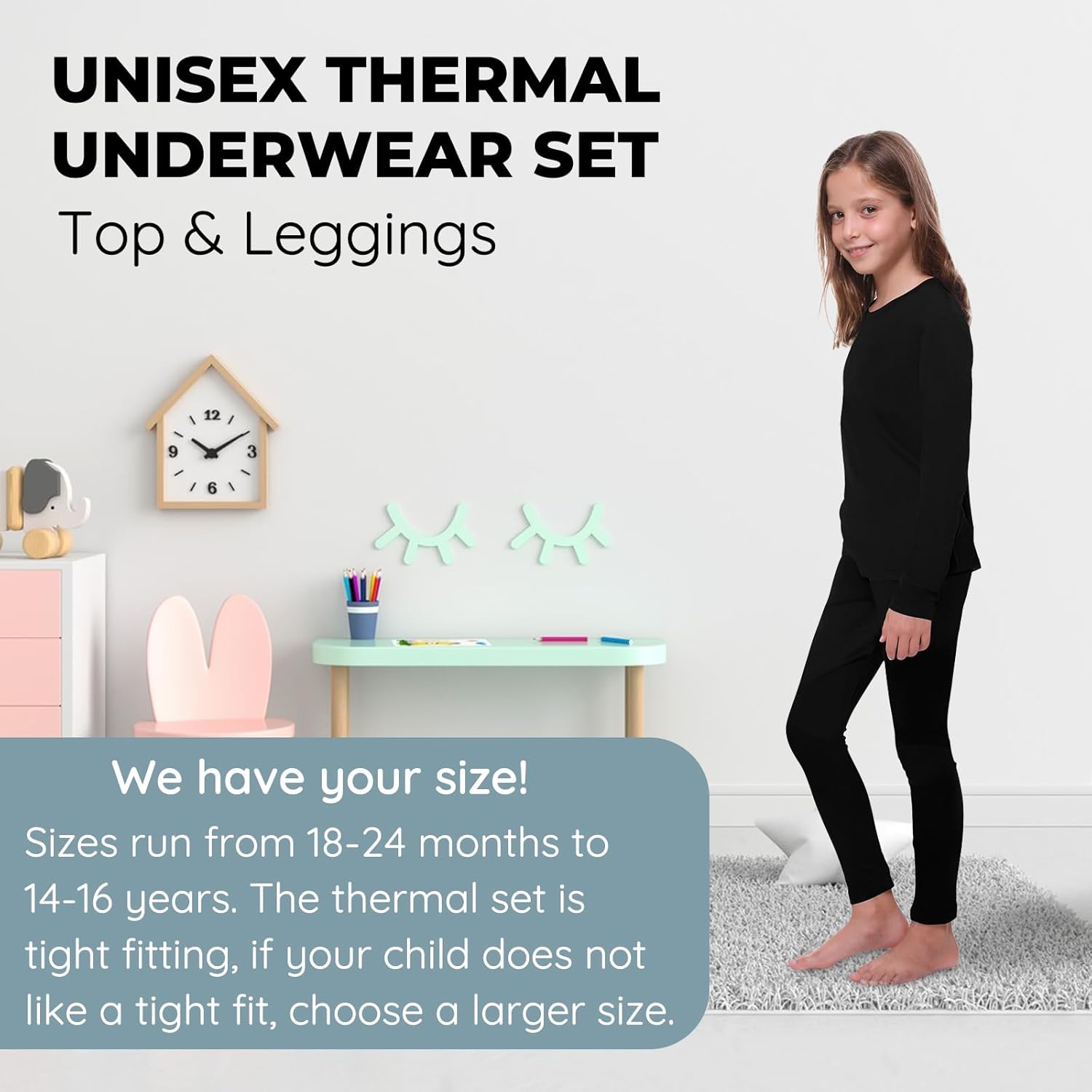 Ultra Dry Thermal Underwear For Kids Long Johns Fleece Lined Leggings And Shirt Boy And Girl Unisex Underwear Base Layer