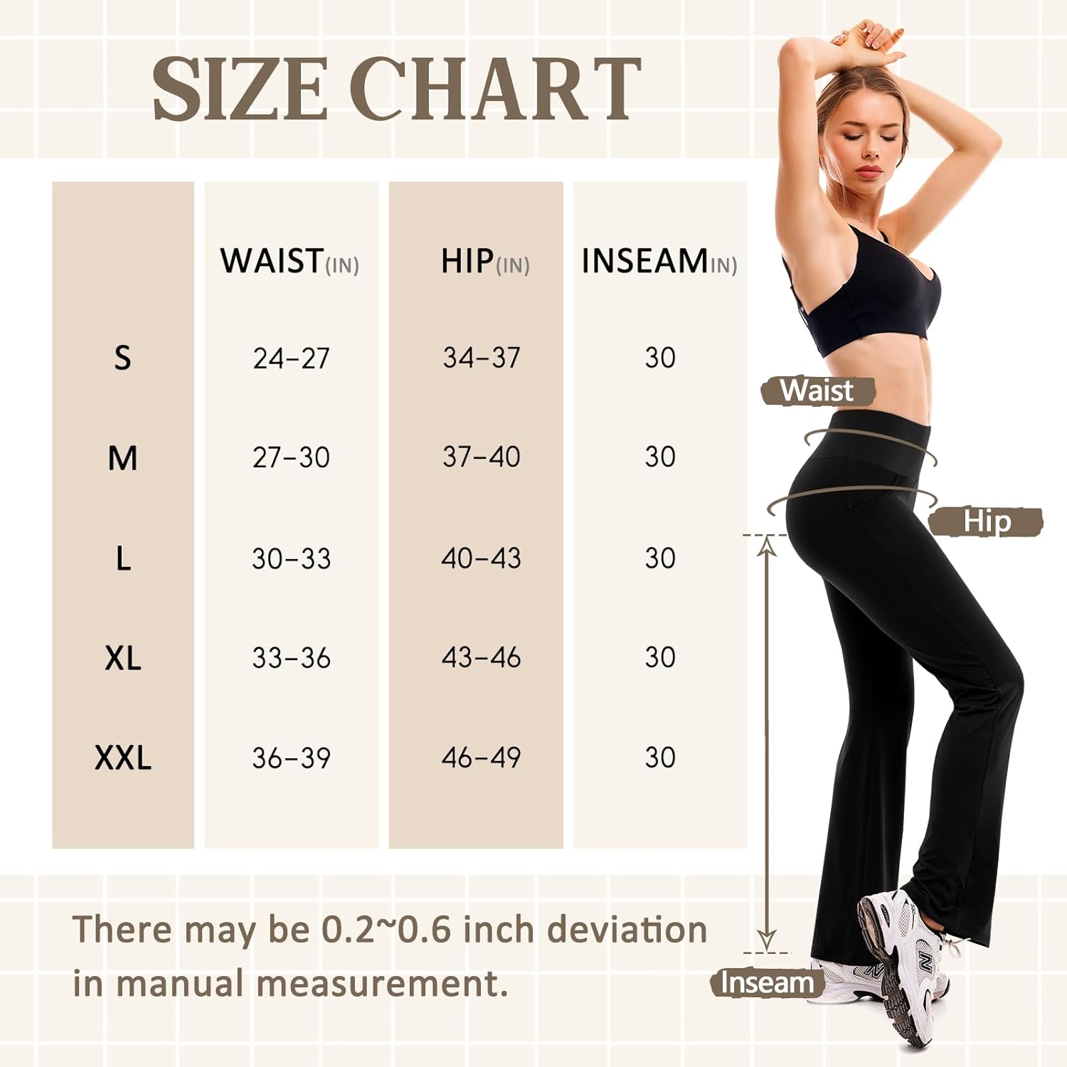 Walifrey Flare Leggings with Pocket for Women,High Waisted Opaque Flare Pants for Yoga Workout