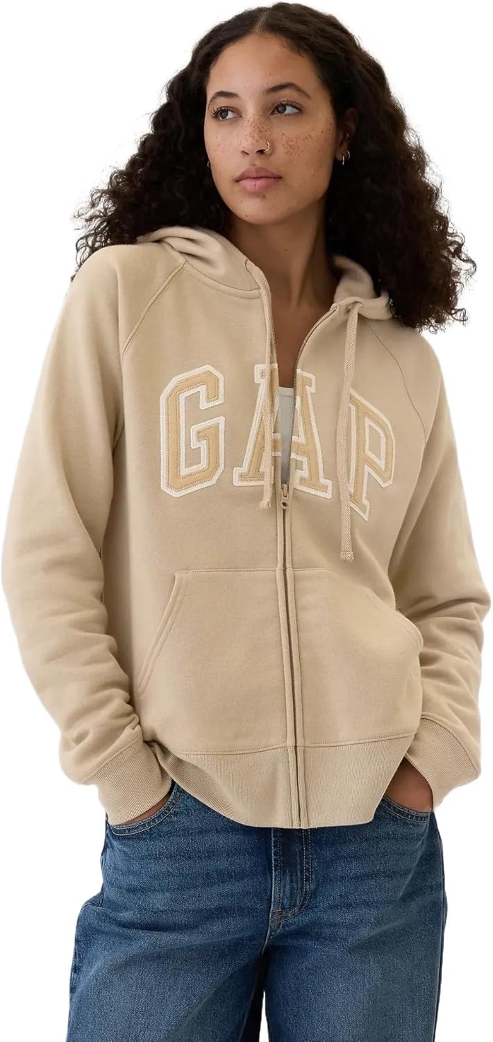 GAP womens Logo Hoodie Hooded Full Zip Sweatshirt-6