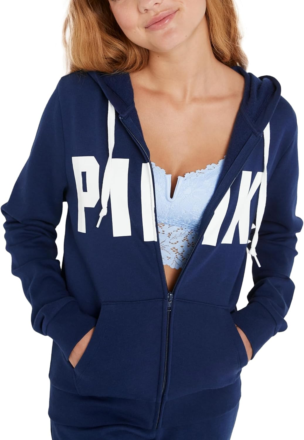 Victoria's Secret Women's PINK Logo Full Zip-up Sweatshirt (XS-XXL)-20