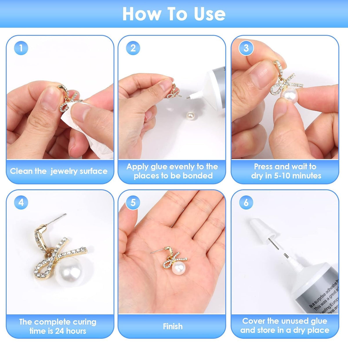 B7000 Rhinestones Glue for Crafts, 110ML Glue of Diamond Jewelry 3.7fl.oz Clear B-7000 Super Jewelry Glue Transparent Industrial Adhesive for Fabric Phone Repair Jewelery Making Crystal Gem