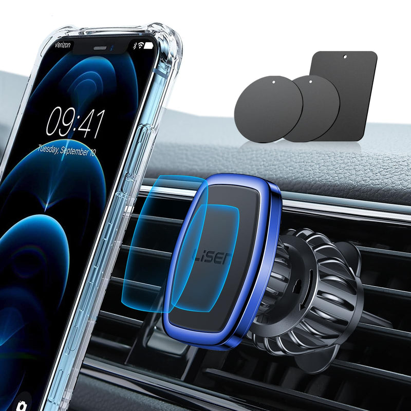 LISEN Magnetic Phone Holder for Car, Car Phone Holder Magnetic with Upgraded Clip & Ultra 6 Strong Magnets, Magnetic Car Phone Mount Magnet for Car Automobile Cradles, Soporte de Telefono para carro