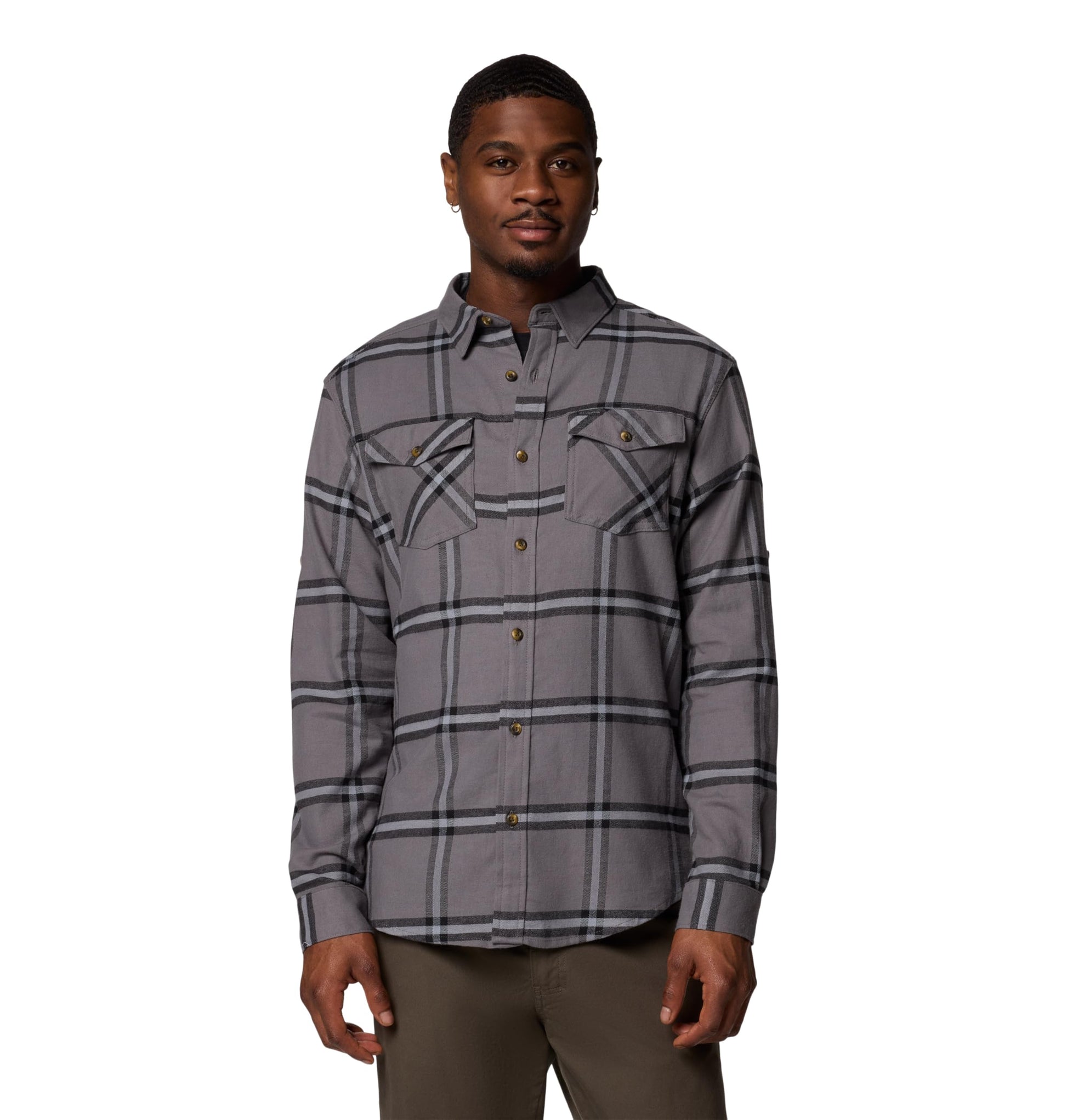 Columbia Mens Bearmouth Springs Roll Up Long Sleeve Flannel Shirt-92