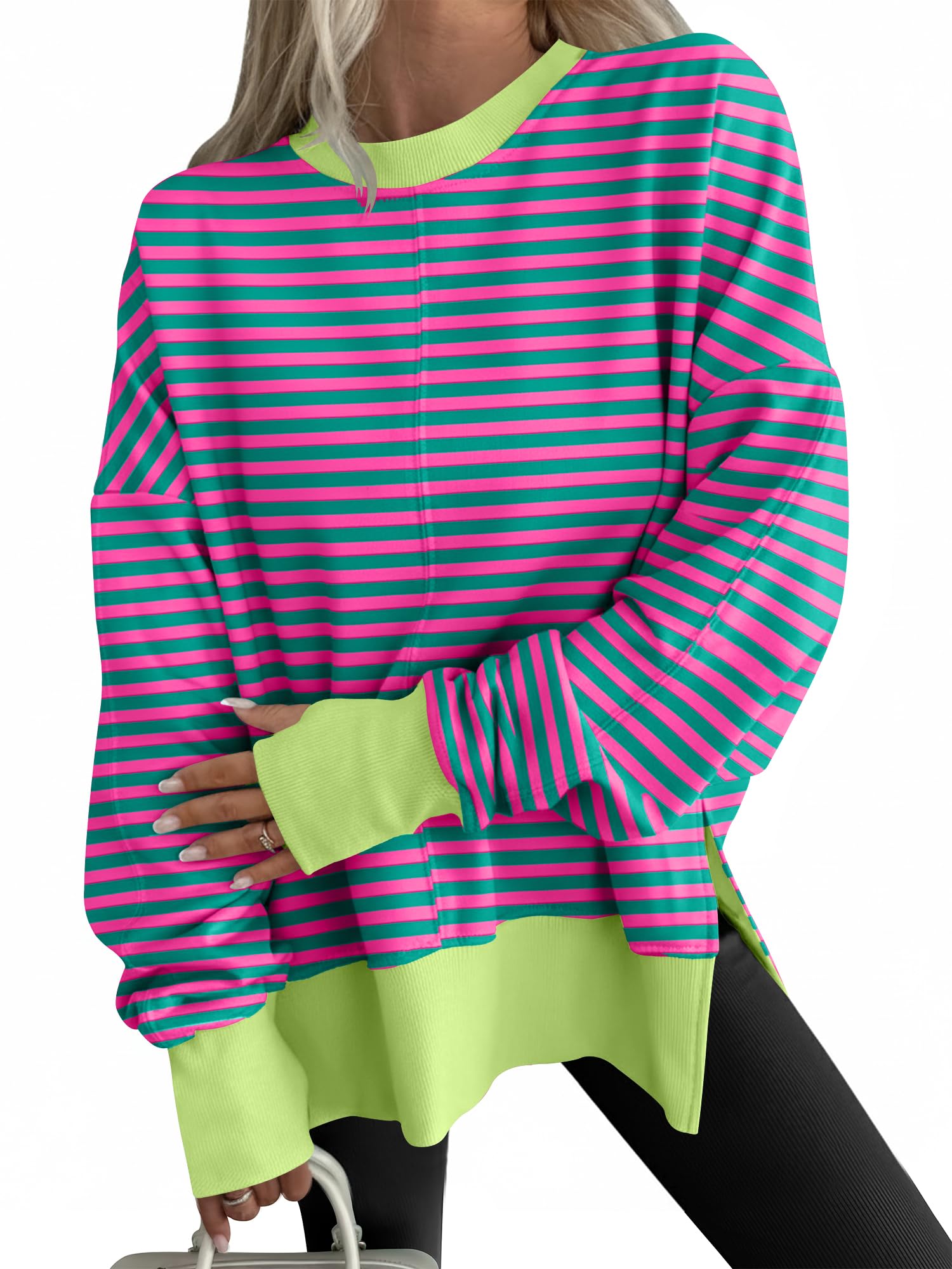 ANRABESS Women Oversized Sweatshirts Thumbhole Long Sleeve Hoodies Shirts 2025 Fall Side Slit Pullover Top Teen Y2k Outfits-43