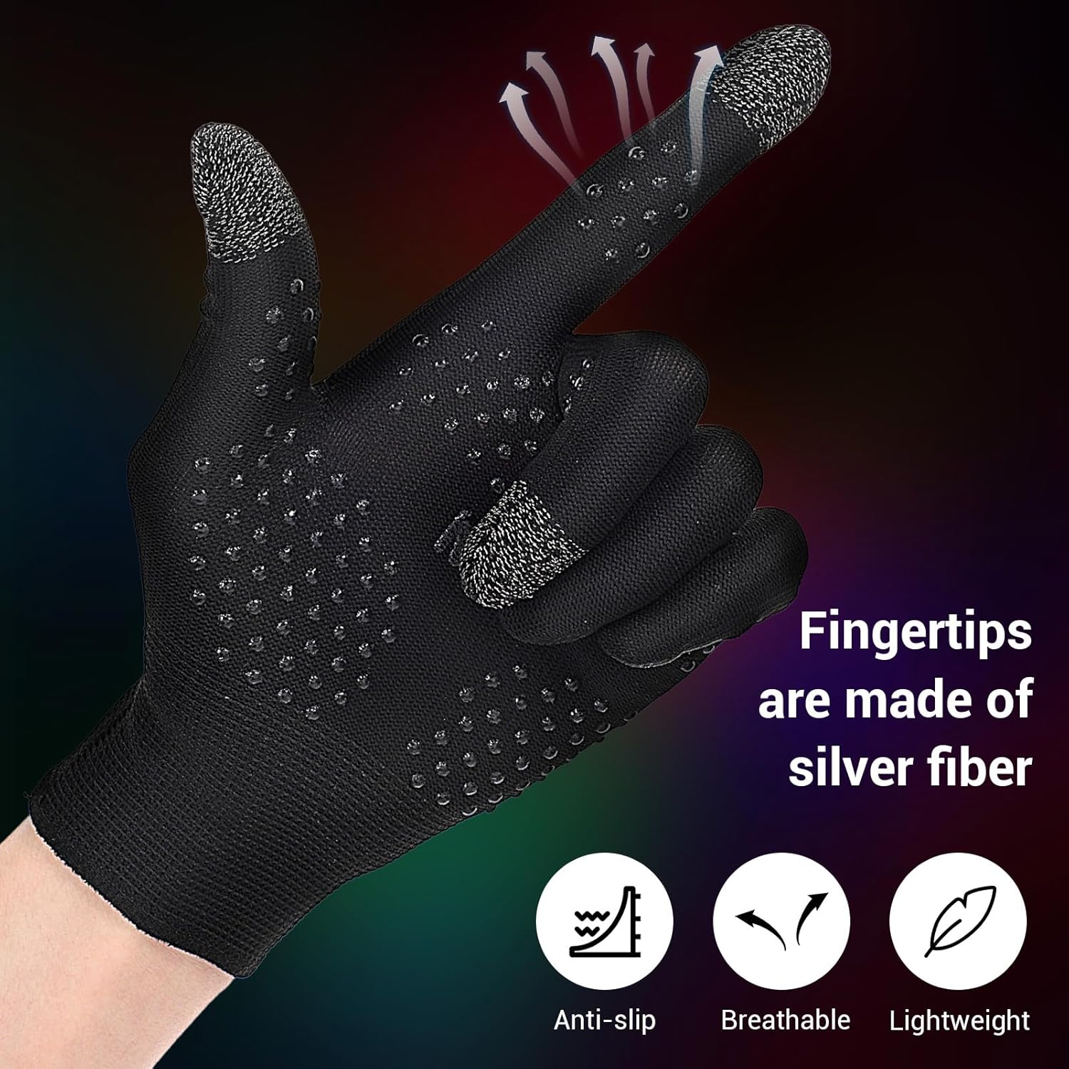 Ultra-Thin Mobile Gaming Gloves Touchscreen Gaming Gloves Anti-Sweat Mobile Finger Sleeve Breathable