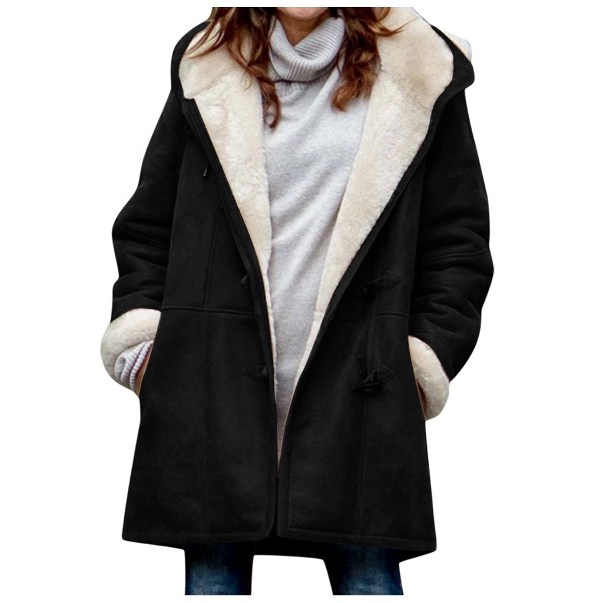 AI'MOURI Sherpa Fleece Outerwear Overcoat Women