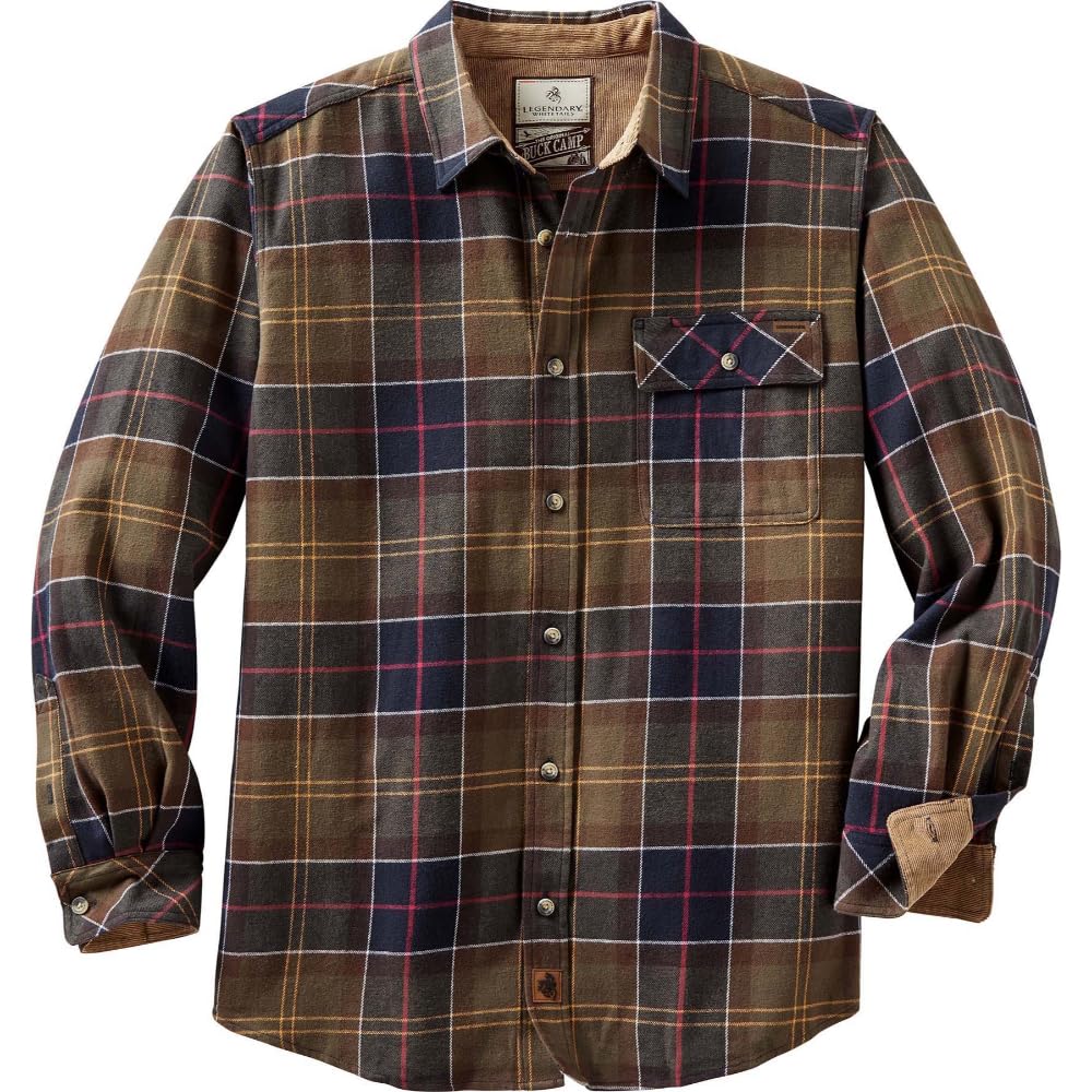 Legendary Whitetails Men's Flannel Shirt Long Sleeve Button Down 100% Cotton-60