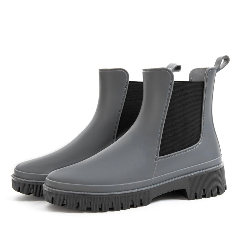 Women's Short Rain Boots Waterproof Chelsea Rain Boots For Ladies-6