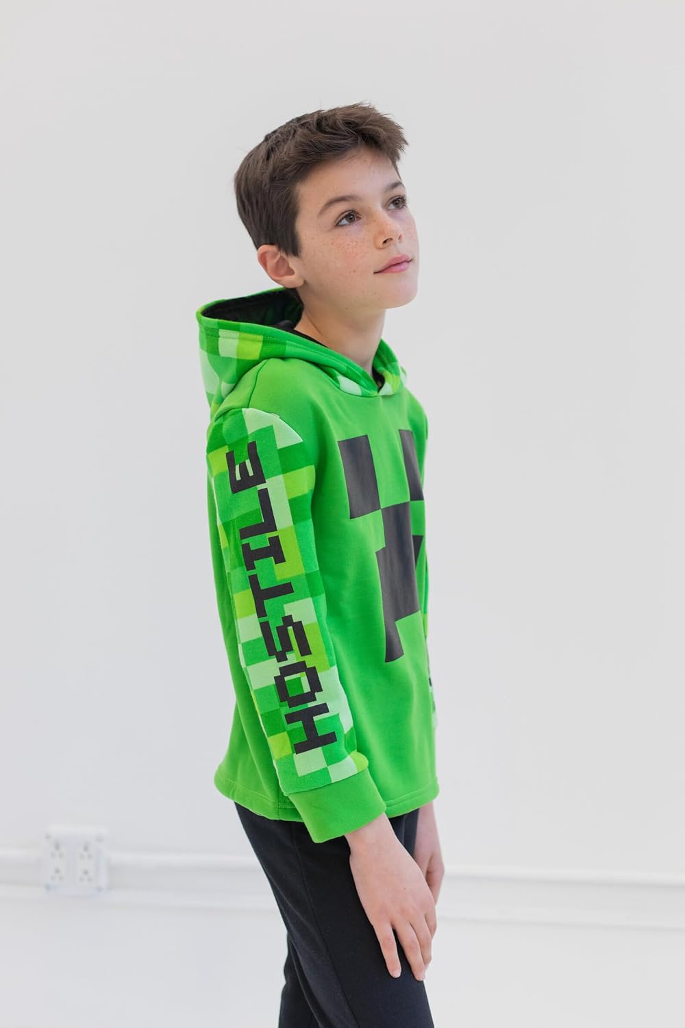 Minecraft Creeper Fleece Pullover Hoodie and Pants Outfit Set Little Kid to Big Kid