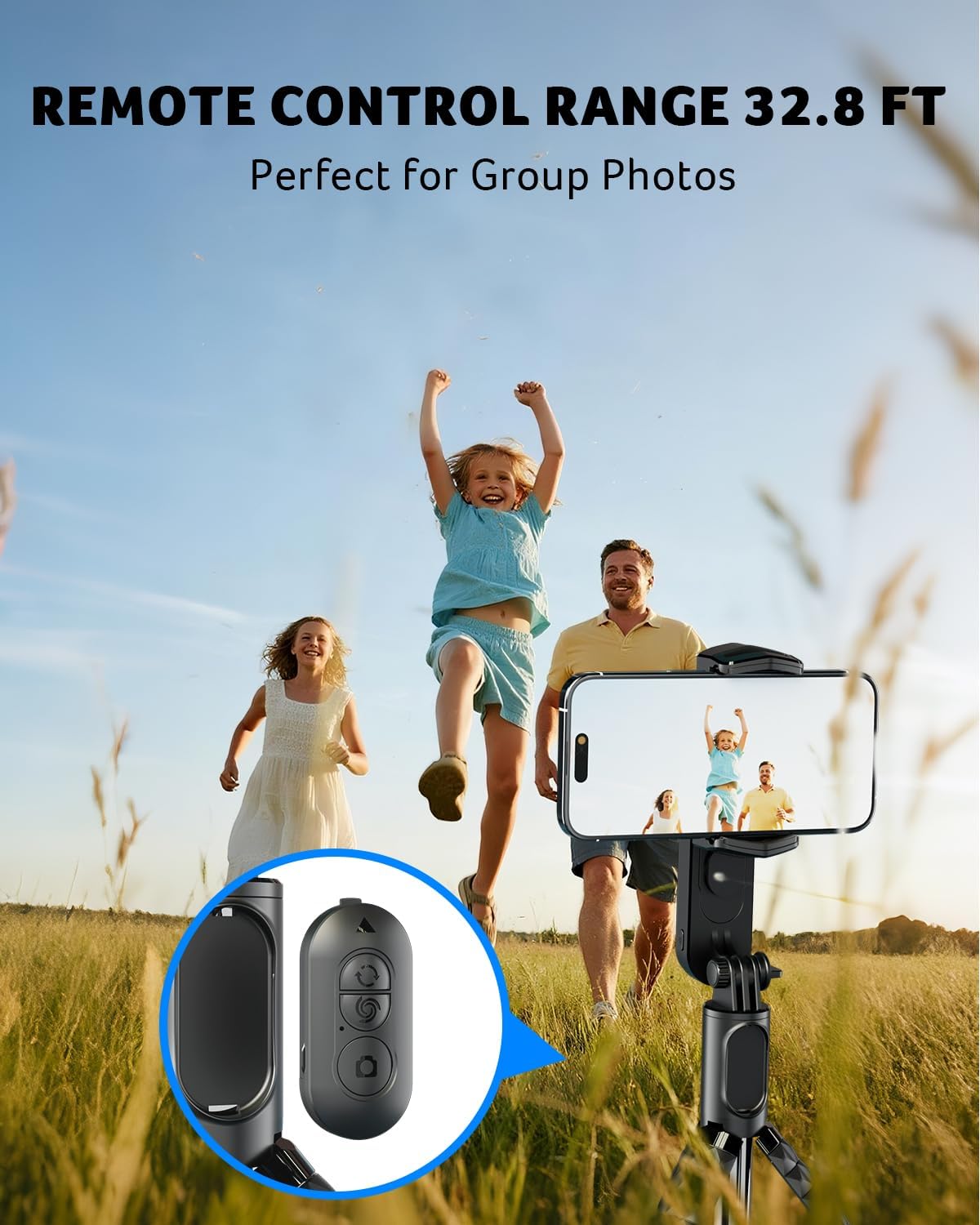 Acer Gadget Gimbal Stabilizer 1Axis for iPhone/Cell Phone/Smartphone/Android with Remote Control&Light, Portable Gimbal Tripod Auto Balance Handheld Selfie Stick for Video Recording, Live Streaming