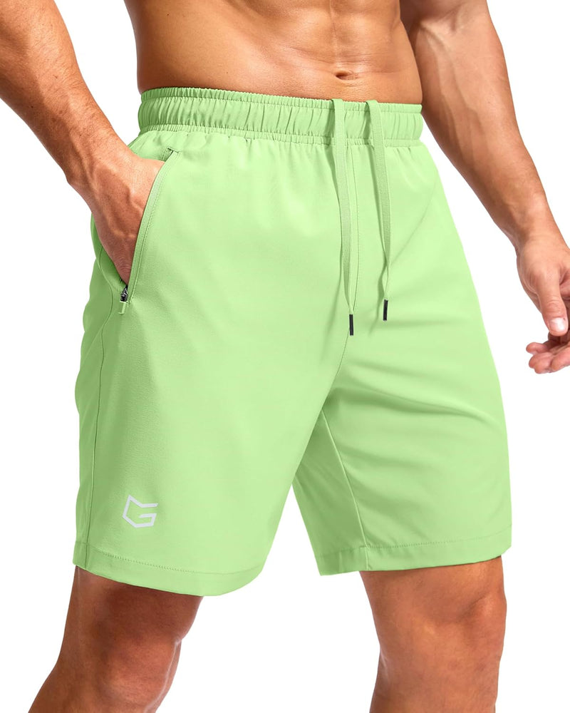 G Gradual Men's Athletic Running Shorts with Zipper Pockets Quick Dry 7"/ 5"/ 9" Workout Gym Shorts for Basketball Hiking-93