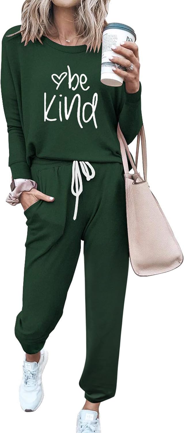 PRETTYGARDEN Women Fall 2 Piece Lounge Outfit Long Sleeve Tops High Waisted Jogger Pants Set Spring Travel Clothes Tracksuit-60