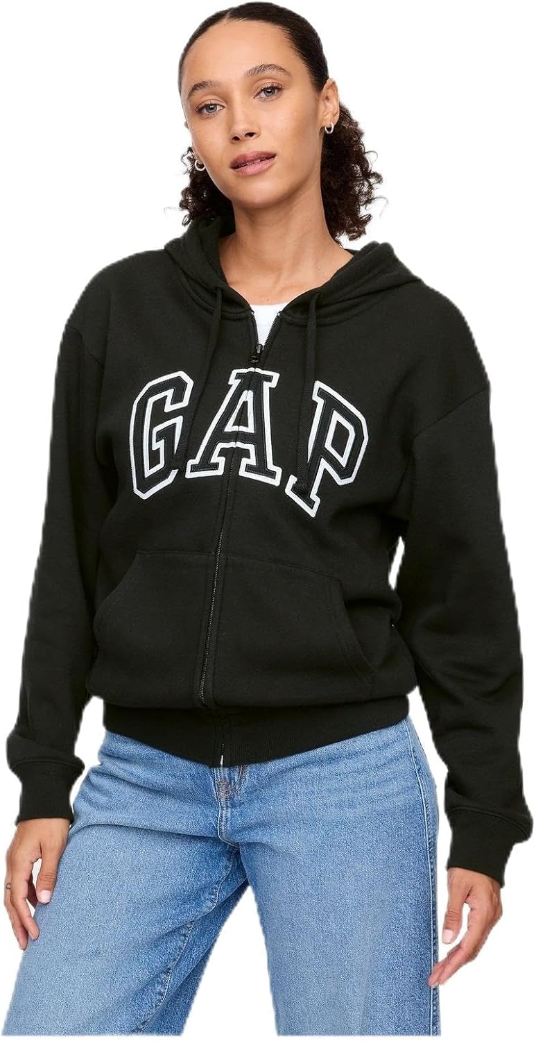 GAP womens Logo Hoodie Hooded Full Zip Sweatshirt-31