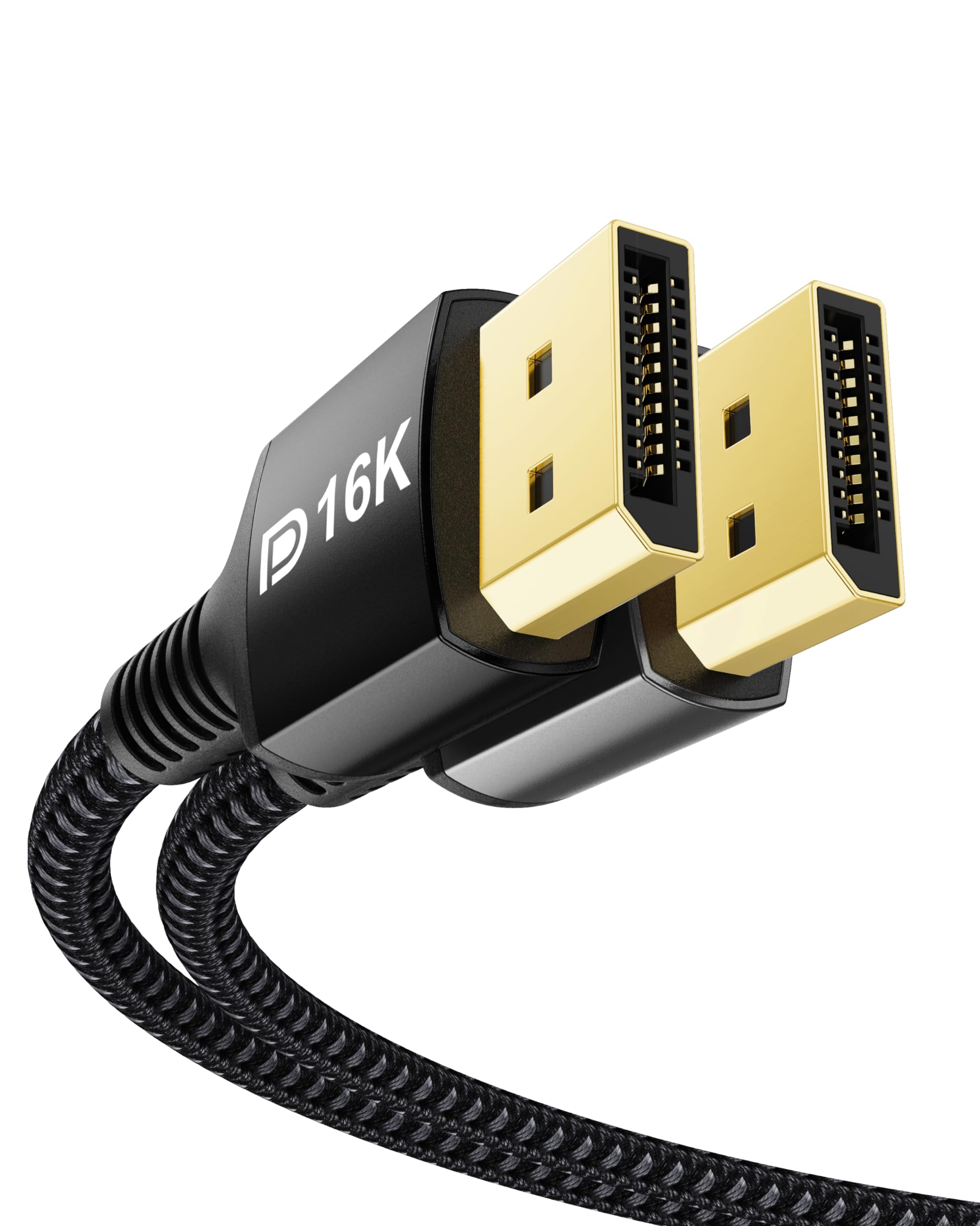 Stouchi VESA Certified DisplayPort 2.1 Cable 10FT/3M, 54Gbps UHBR13.5 [16K 8K 4K@240Hz] DP Cord, Support FreeSync G-Sync, DSC 1.2a, Snag-Free Connector for RTX 5090/4090, Gaming Monitor
