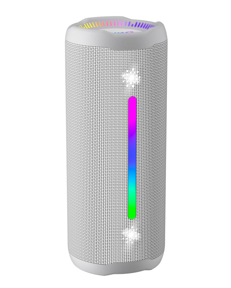 Bluetooth Speakers Wireless Loud Stereo Sound IPX7 Waterproof Outdoor Portable 25W Super Bass Speaker for Home Party Beach with 24H Playtime Colorful Lights BT5.3 TWS Pairing Birthday Gift Black