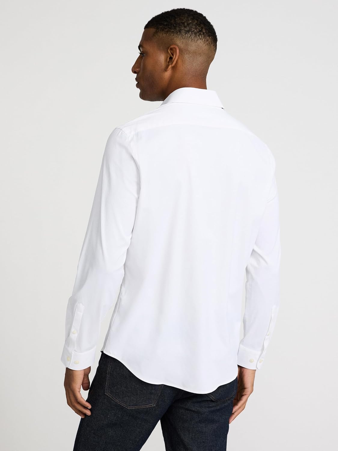 EXPRESS Men’s Everyday Performance Dress Shirt – Slim Fit Stretch Solid Button-Up, Moisture-Wicking, Wrinkle Resistant