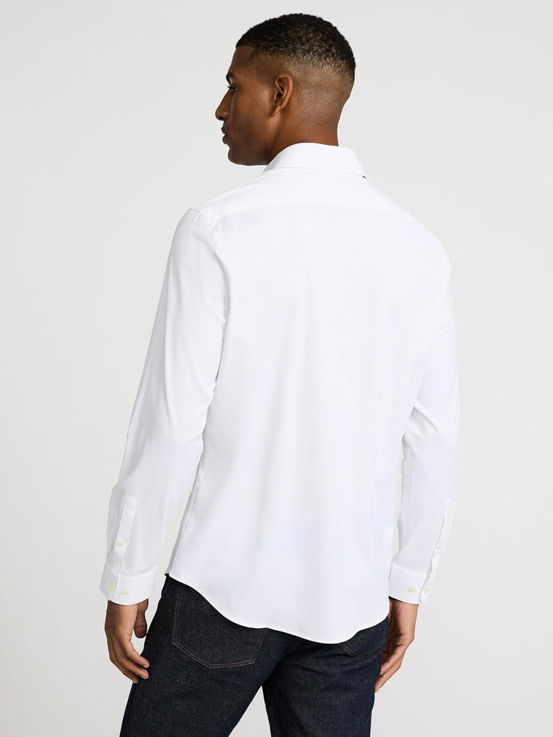 EXPRESS Men’s Everyday Performance Dress Shirt – Slim Fit Stretch Solid Button-Up, Moisture-Wicking, Wrinkle Resistant